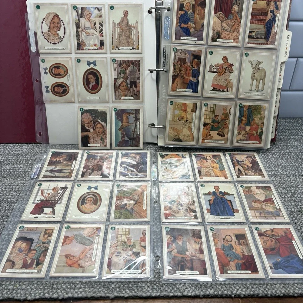 American Girl VTG Trading Cards W Notebook Felicity Molly Samantha MORE 90s